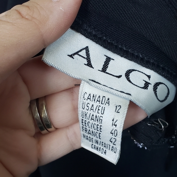 Vintage 90s black rhinestone prom style maxi dress 12 large fits like 8 - Picture 7 of 12